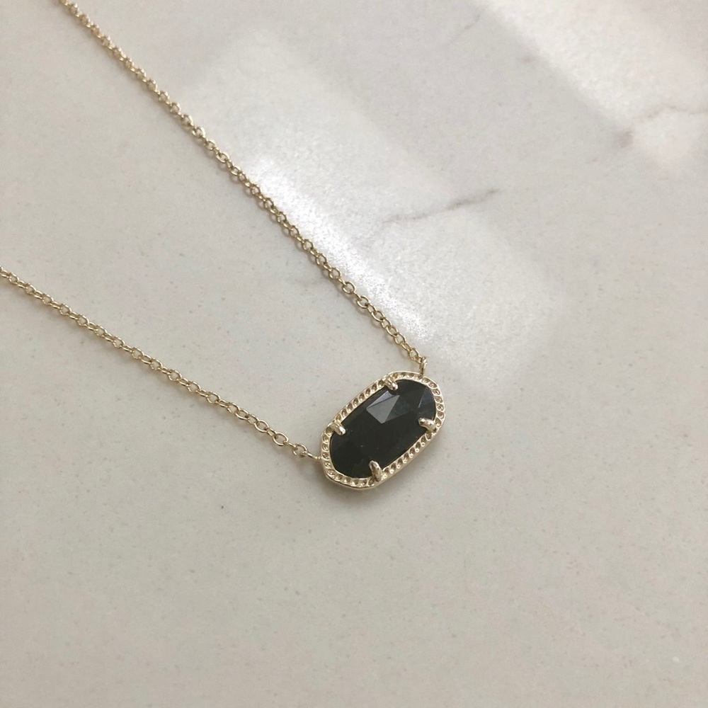Kendra Scott | Pendant Necklace | Black Stone Gold